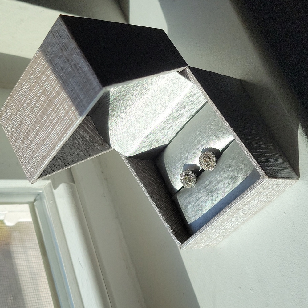 Zales 1/2 Ct T.W Diamond Frame Stud Earrings